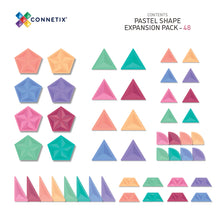 Load image into Gallery viewer, CONNETIX - 48 Pcs - Shape Expansion Pack - Pastel