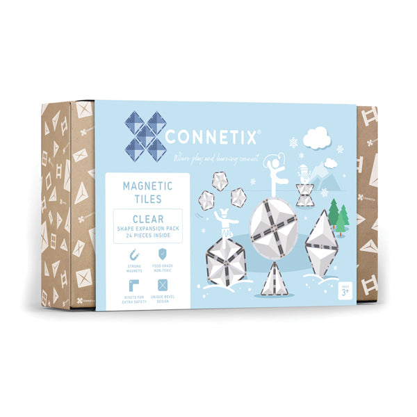 CONNETIX - 24 Pcs - Shape Expansion Pack - Clear