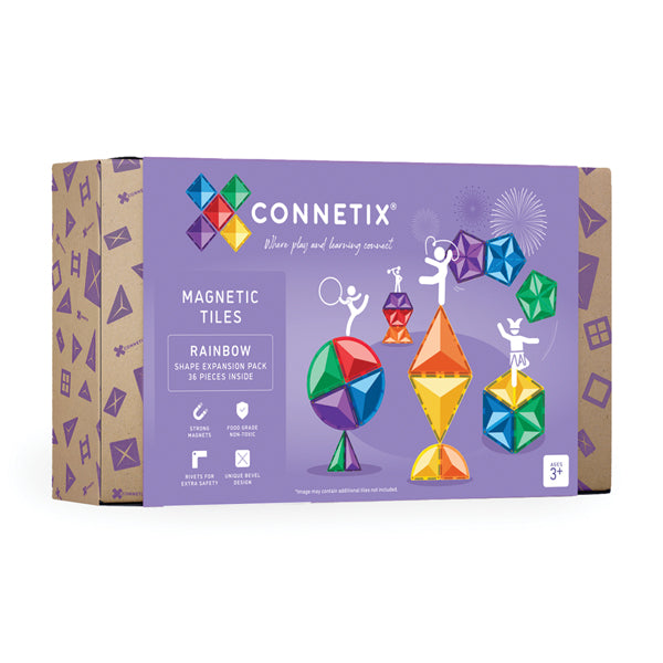 CONNETIX - 36 Pcs - Shape Expansion Pack - Rainbow