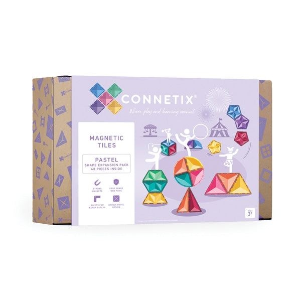 CONNETIX - 48 Pcs - Shape Expansion Pack - Pastel