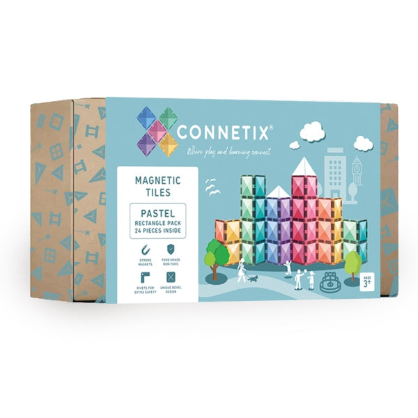 CONNETIX - 24 Pcs - Rectangle Pack - Pastel