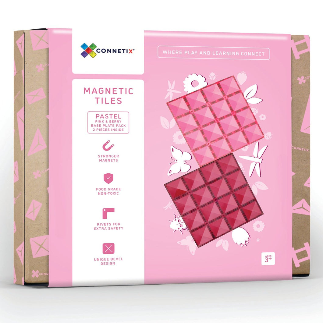 CONNETIX - 2 Pcs - Base Plate - Pink and Berry Pack