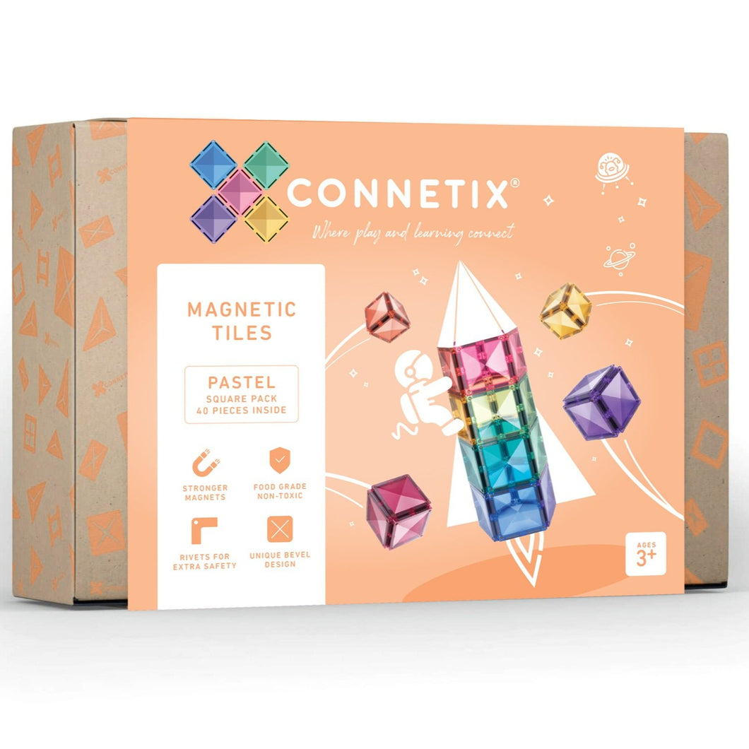 CONNETIX - 40 Pcs - SQUARE Expansion Pack - Pastel