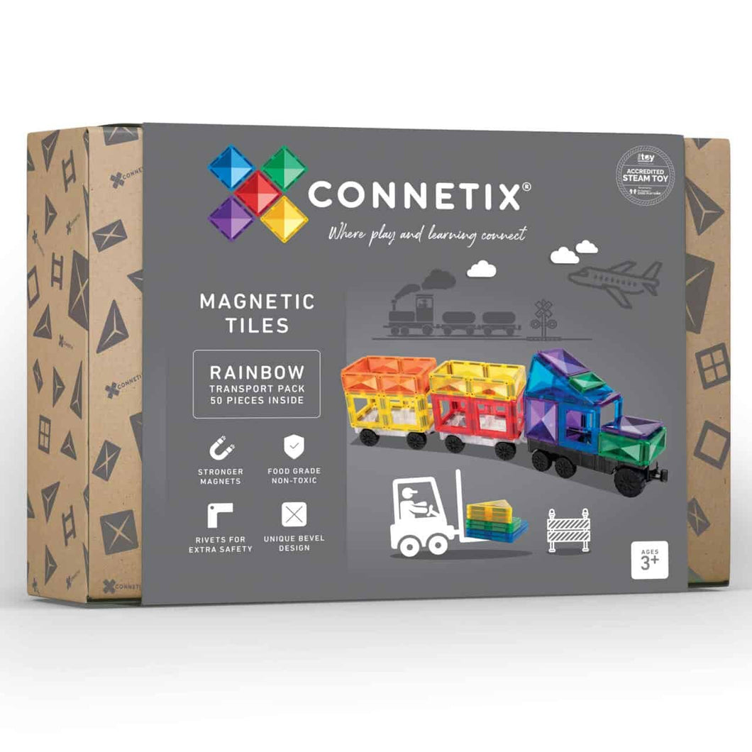 CONNETIX - 50 Pcs - Transport Pack - Rainbow